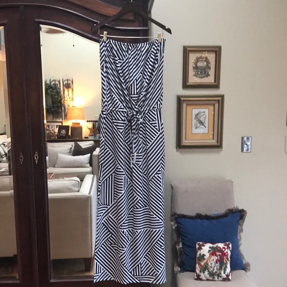 TOMMY BAHAMA Fractured Stripe Maxi Dress :: size M :: new! *runs large* - Picture 2 of 8